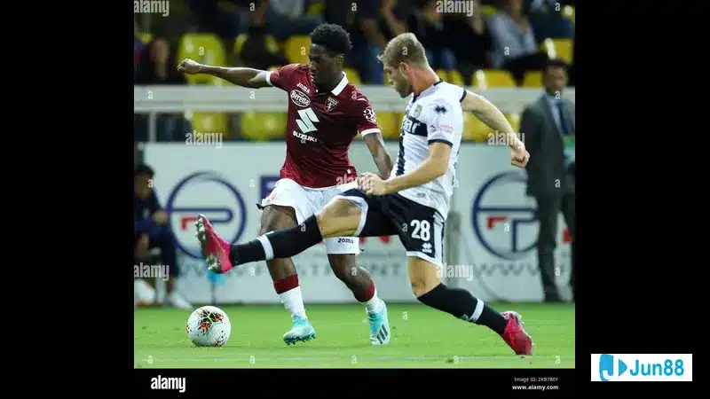 Cầu thủ Torino với sự quyết tâm đánh đầu trong trận đấu với Parma Cầu thủ Torino với sự quyết tâm đánh đầu trong trận đấu với Parma